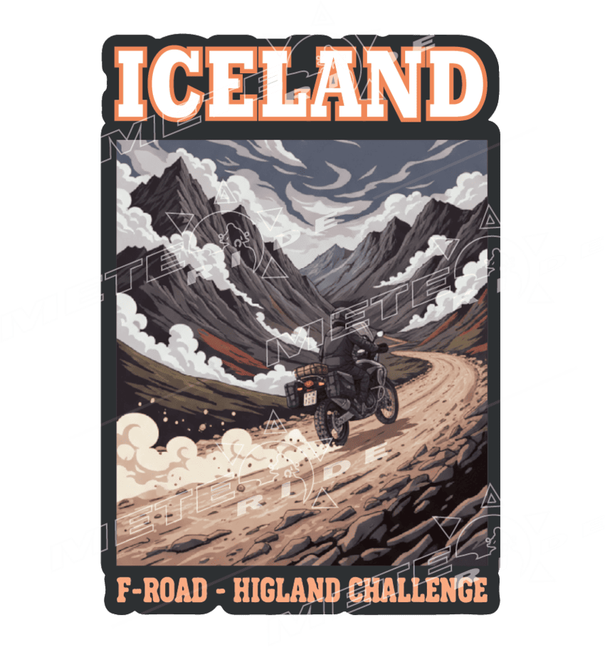 СТИКЕР Високите черни пътища на Исландия (F-Roads Highland Iceland)