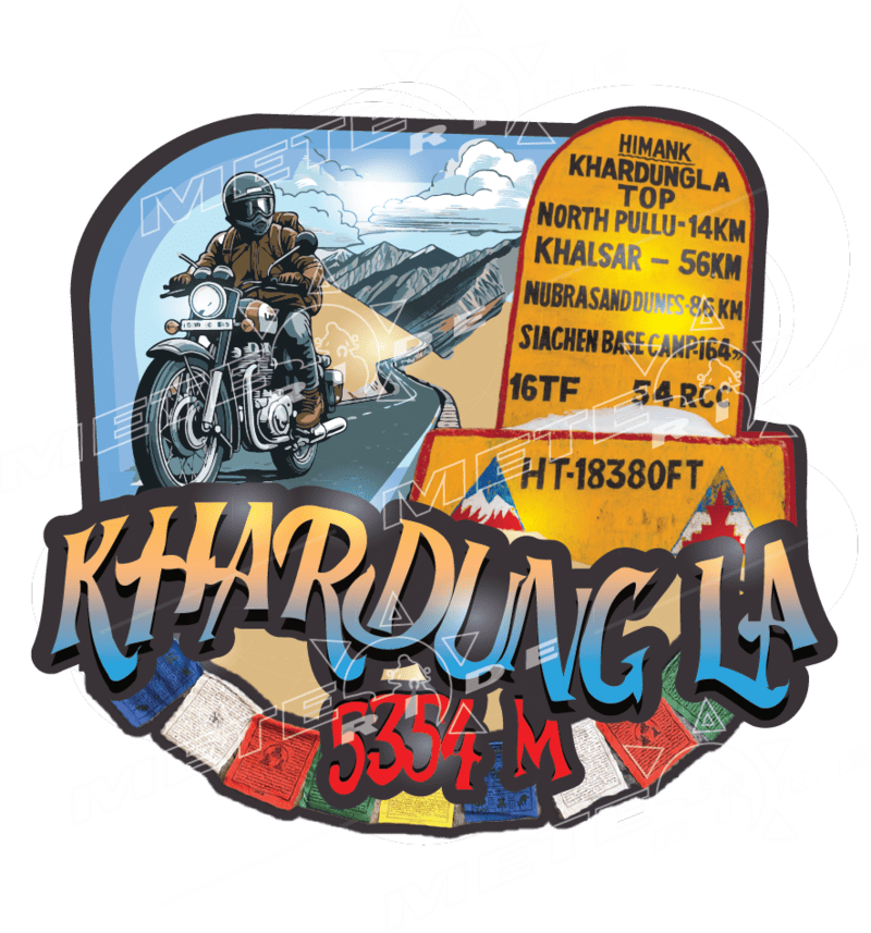 СТИКЕР Проходът Кхардунг (Khardung La) - 5354 м