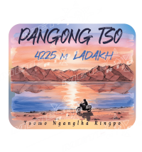 СТИКЕР Пътят покрай езерото Пангонг Тцо, Хималаи (Road along Pangong Tso)
