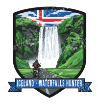СТИКЕР Преследвач на водопади в Исландия (Waterfalls Hunter Iceland)