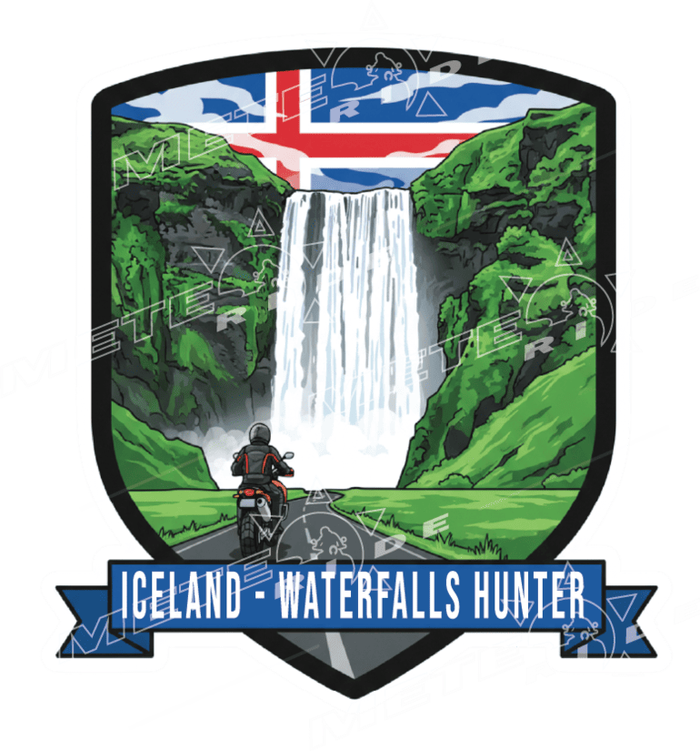 СТИКЕР Преследвач на водопади в Исландия (Waterfalls Hunter Iceland)